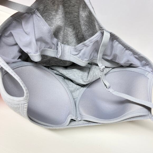 Garnet Hill Trio Comfort Camisole Bras in Gray, Coral, and Ivory - Picture 5 of 10